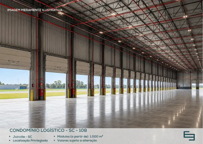 Galpão logístico de 7.800 m² para alugar na SC-108 - Joinville/SC