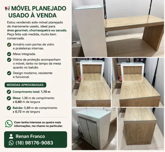 Balcão com mesa Planejado