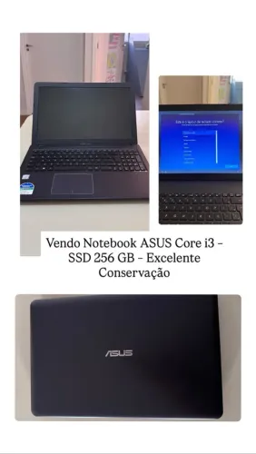 ? Notebook ASUS Core i3 - SSD 256 GB - Excelente Conservação