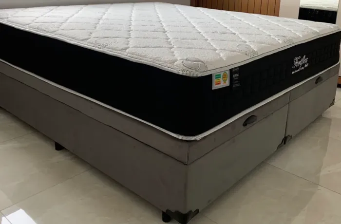 Box Baú King + Colchão Molas Ensacadas 2.0 NOVO ENTREGA HOJE