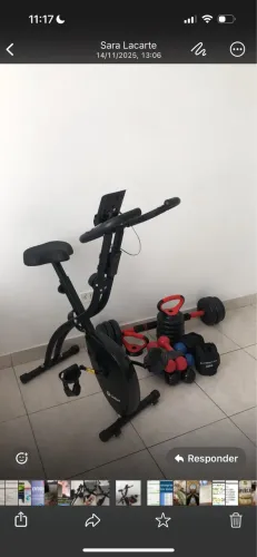 Bicicleta ergométrica dobrável