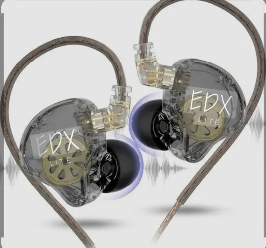 Fone KZ EDX LITE HIFE driver Dinâmico in-ear Graves potentes