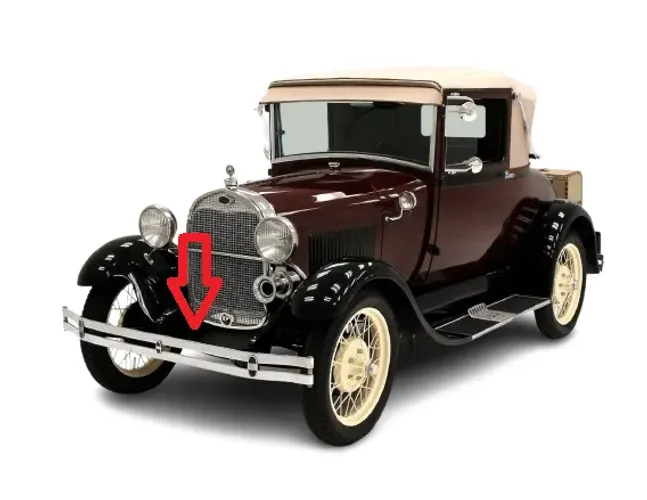 Para-choque Dianteiro Ford Fordinho Modelo A 1928 à 1929 Chapa Cromado