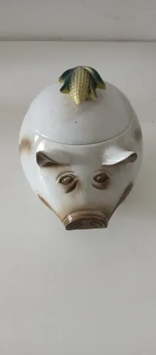 Sopeira Porcelana Porco Antiga