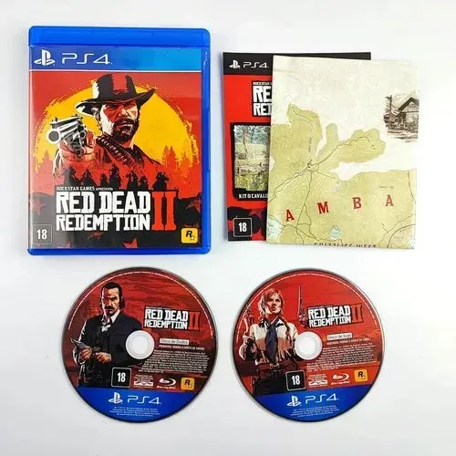 Red Dead Redemption 2 com mapa Playstation 4 Ps4 PS5 em Uberlândia e Uberaba.