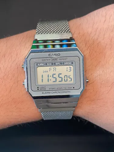 Relógio Casio Vintage A700WM-7A - Pulseira Mesh (Original)