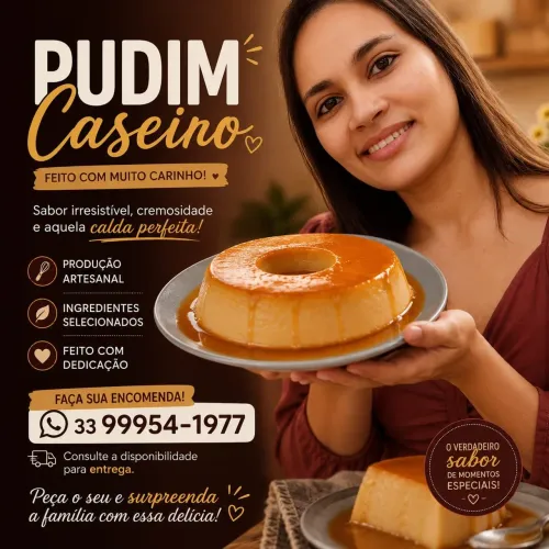 Pudim Caseiro Irresistível + Rosquinhas Artesanais
