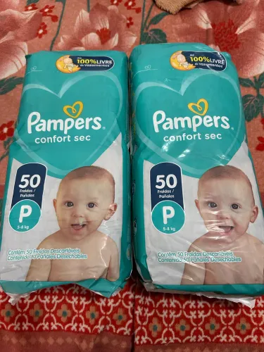 Fraldas Pampers P 50 unidades 