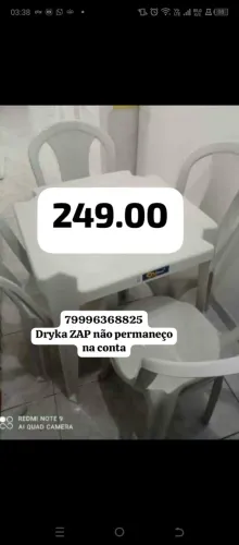 jogo de mesa plastica novo
