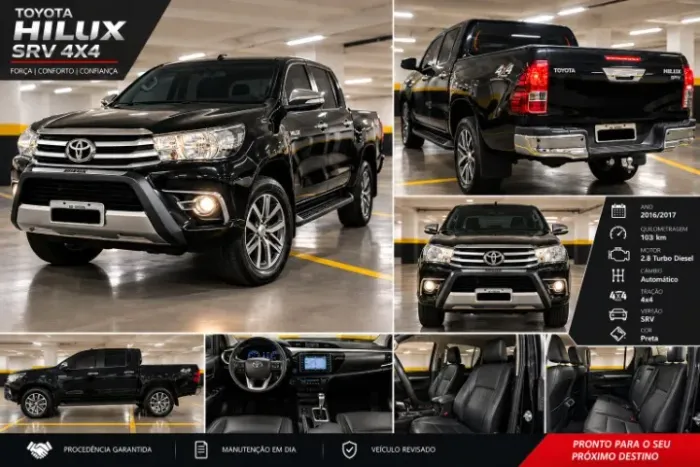 Toyota Hilux CD SRV 4X4 2.8 TDI Diesel Aut. 2017