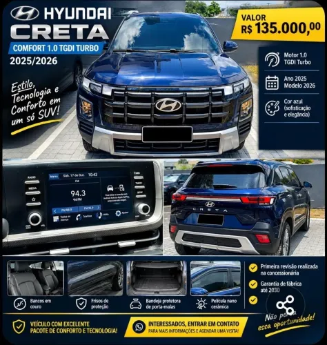 Hyundai Creta Comfort 1.0 TB 12V Flex AUT 2026