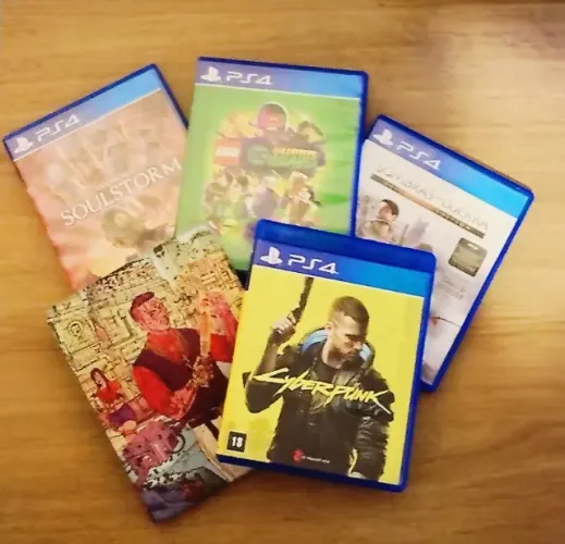 Combo 4 Jogos PS4 - Cyberpunk SteelBook + LEGO + Shadow of War + Oddworld