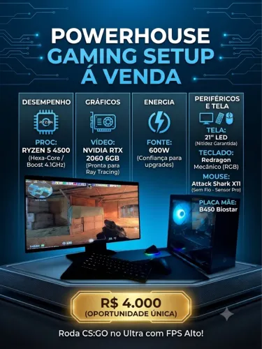 Pc full gamer roda tudo