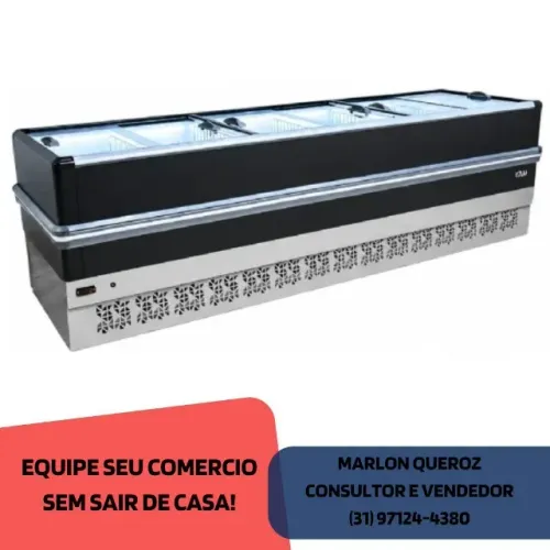Ilha para Congelados 3M Vidro Reto Polar