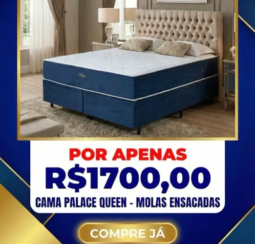 Conjunto Box Queen Bon Sono 158x198 molas ensacadas 