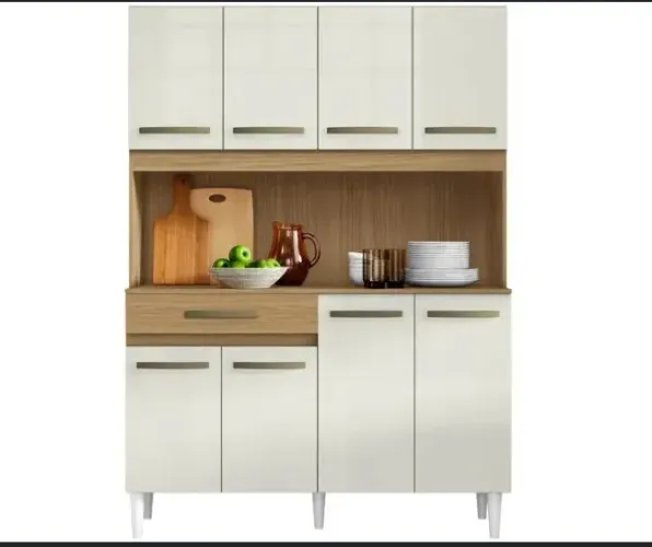 Armário de Cozinha Compacta 8 Portas<br>