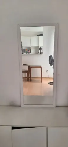 Espelho para Parede ou Apoio 90cm - Moldura Branca
