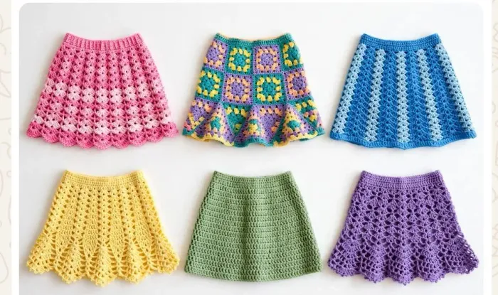 Saias em crochê meninas ?