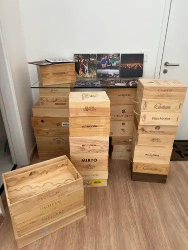 Caixas de vinho para decoração