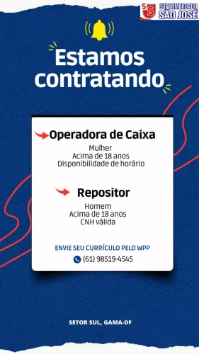 VAGA EMPREGO - SUPERMERCADO
