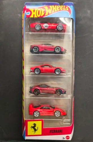Ferrari miniaturas Pack 5 unidades Hotwheels Hot wheels 2026 Mattel