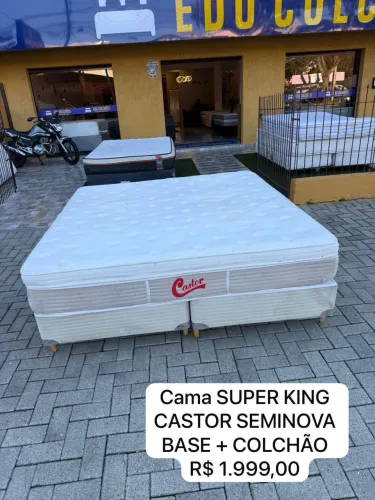 Colchão KING CASTOR SEMINOVO COM CAMA - Entrego!