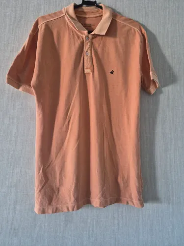 Polo Brooksfield Masculina Original Salmão - Tam. 16 (Equivale a M/G)