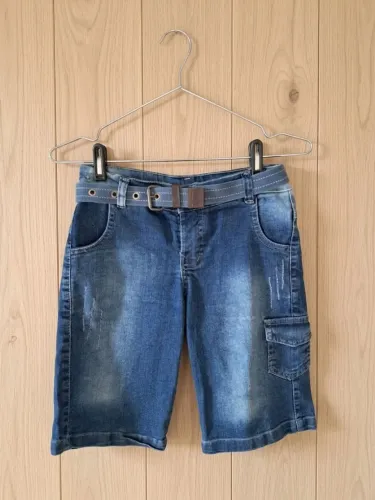 Bermuda Jeans infantil c/cinto Carinhoso T12
