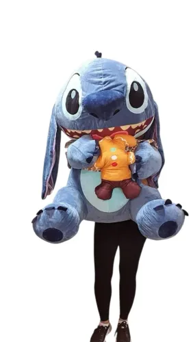 PELUCIA GIGANTE STITCH COM BISCOITO (80CM) SEGUIDORES DO CANAL TEM R$ 50,00 OFF