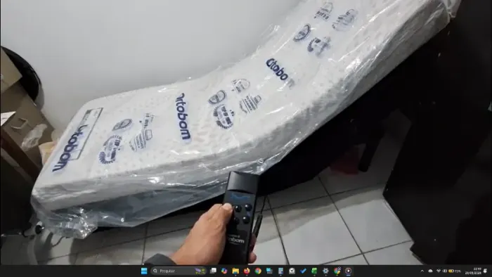Colchão e Base elétrica articulada - Cama articulada Ortobom