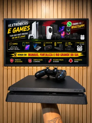 PS4 SLIM / 1 TERÁ / 1 controle / semi novo / excelente