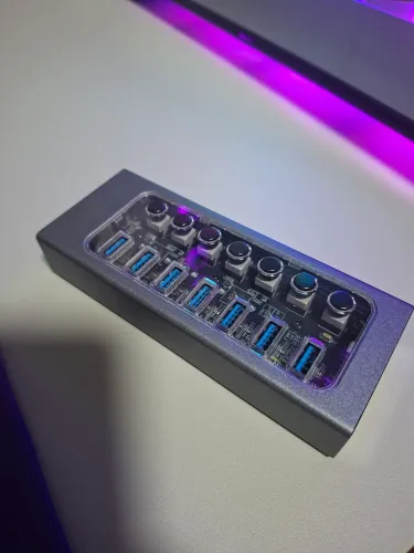 Hub usb 3.0 aluminio switch 7 portas 