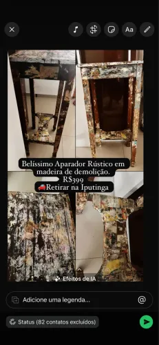 Aparador rústico em madeira de demolição.