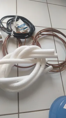 Kit de Instalação para Ar-Condicionado Split (Cobre, Cabos, Isolamento e Suporte) - Novo