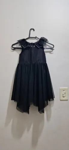 Vestido fantasia morcego Halloween infantil preto