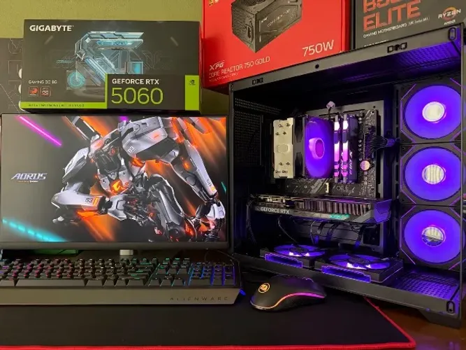 PC AM4 Ryzen 5-5500x3D B550M Aorus 16gb DDR4 SSD-512gb RTX-5060 8gb