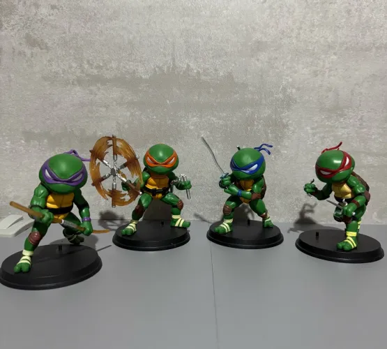 Lindas tartarugas ninja colecionáveis 