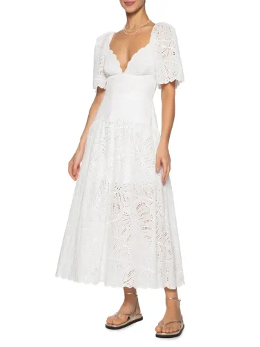Vestido Laise Antonia Farm - off white