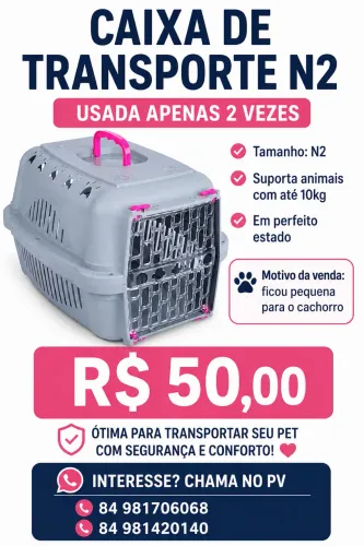 Caixa transportadora para Pet