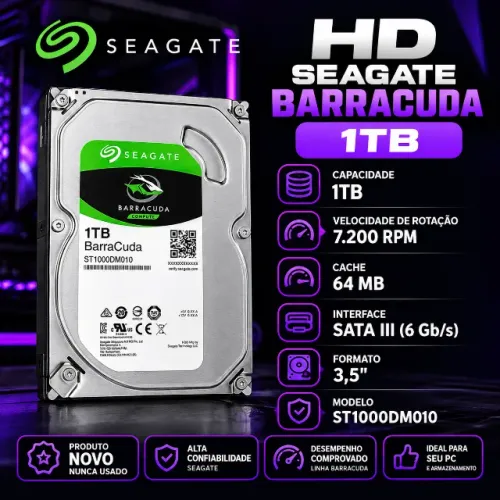 HD Seagate Barracuda 1TB - Aceito propostas/Trocas