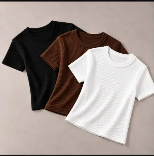 Camisa canelada feminina