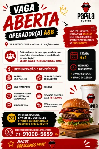 OPERADOR(A) A&B - VILA LEOPOLDINA
