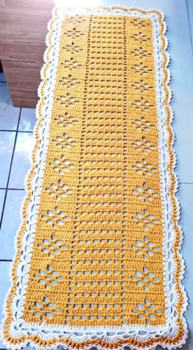 Tapete passadeira de crochê