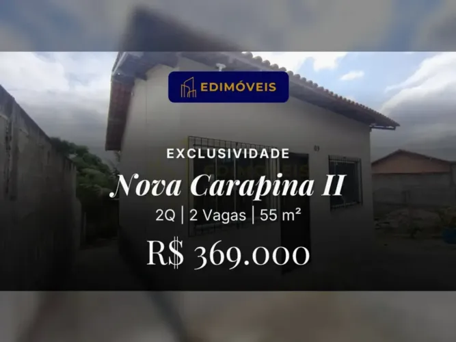 Nova Carapina II: Casa 2 quartos com possibilidade de financiamento bancário