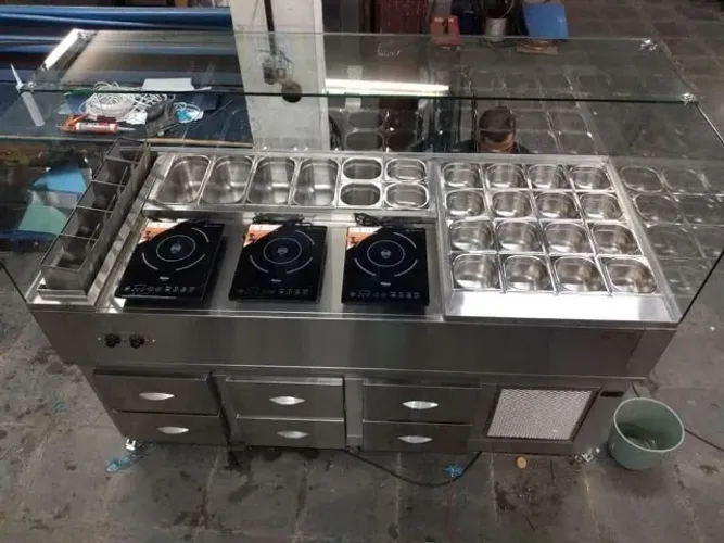 BANCADA INOX PREPARO DE MASSAS