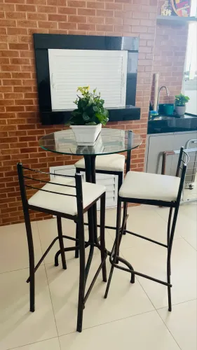 Mesa Bistrô com 3 Cadeiras - Leia a descrição