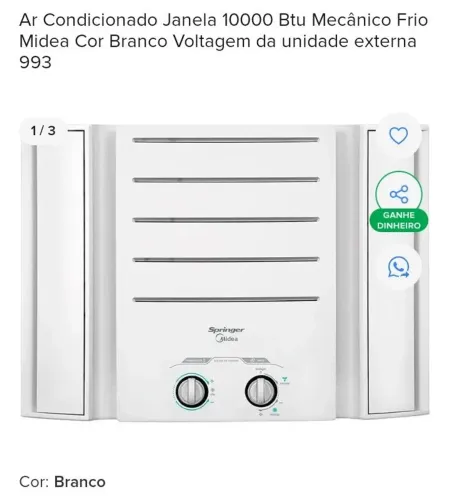 Vendo ar-condicionado 10000btus gela muito  500 meres