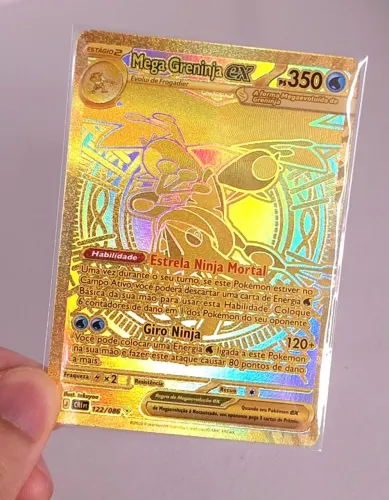 Carta Pokémon Mega Greninja EX (122/086) Dourada