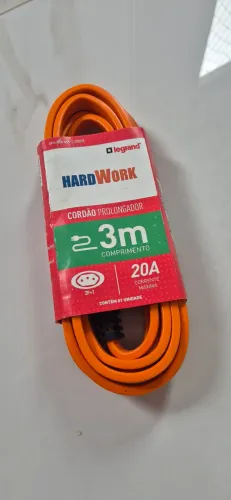 Extensão prolongador Daneva Laranja 3m 20A 3 pinos