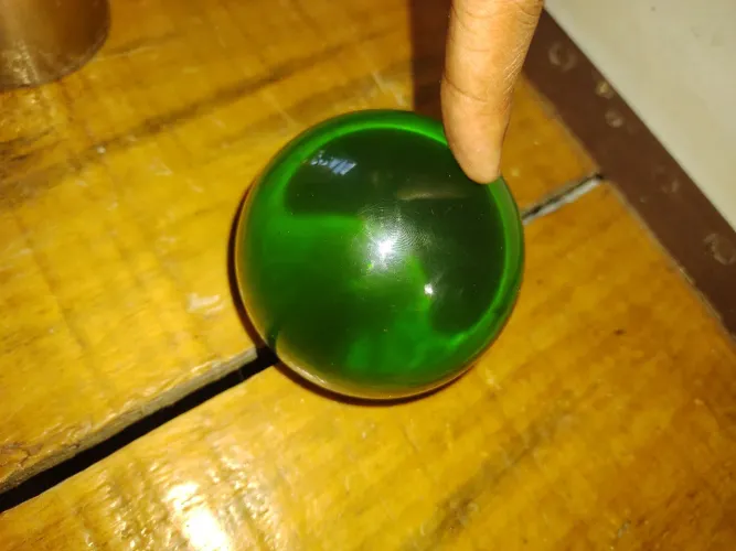 Vendo Bola de Cristal verde esfera de pedra para sala de estar casa e decoração.